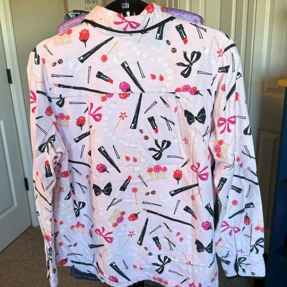 kate spade Pink Bow and Lipstick Pajama Set - Picture 5 of 7
